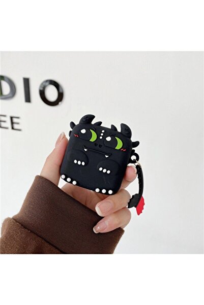 daystar Only AirPods 4. Cute Black Dragon Figure Earphone Case Compatible wit...
