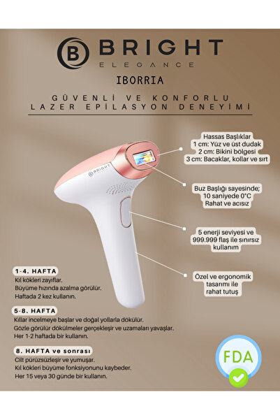 Bright Elegance Br2020 Buz Başlıklı Ipl/Lazer Epilasyon 999.000 Atım