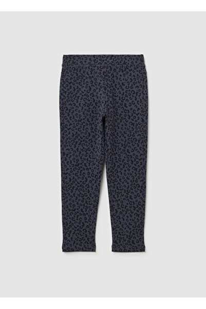 Ovs بنطلون قصة ضيقة رمادي من القطن للبنات