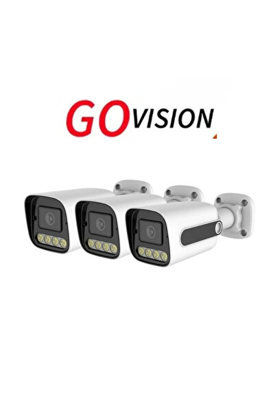 Go Vision 3 Adet IP Güvenlik Kamerası - 5mp Dış Mekan Kamera, 3.6mm Lens, Poe...