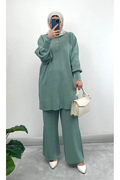 NİSUM MODA Balloon Sleeve Knitwear Set