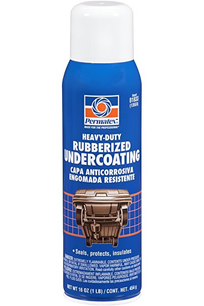 Permatex 81833 طلاء مطاطي شديد التحمل، عبوة بخاخ صافية سعة 16 أونصة