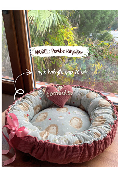 Ören Pati Pet Store İsme Özel Yastıklı Pembe Mavi (70 CM) Büyük Boy Kedi Köpe...