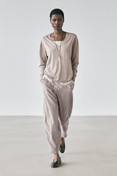 Massimo Dutti V yaka oversize triko kazak