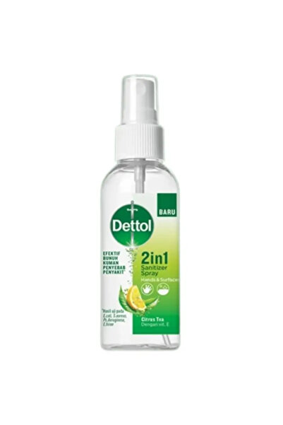 Dettol بخاخ معقم 2 في 1 لليدين والأسطح برائحة شاي الحمضيات 50 مل