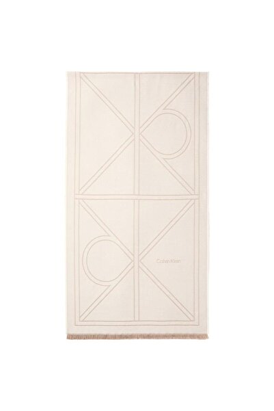 Calvin Klein EMBLEM REPEAT LW SHAWL W FRINGES