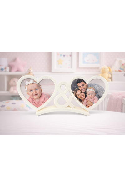 MİR STORE Çift Kalpli Fotoğraf Çerçevesi |