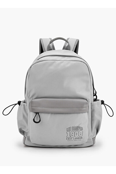 Lee Cooper Logo Print Backpack with Adjustable Straps