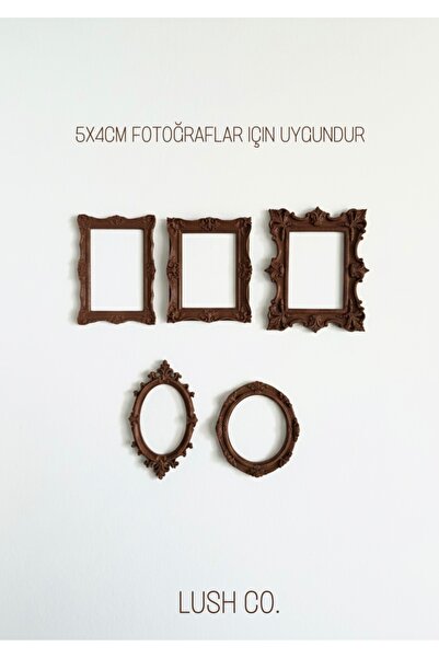 LushCo 5’li Minyatür Kahverengi Çerçeve - Diorama, Museum of Us için uygun