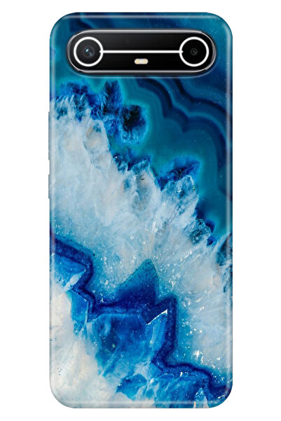 TECNO Spark Slim 5G KM9 Kılıf Dekoratif Silikon Baskılı Kapak Koyu Ametist