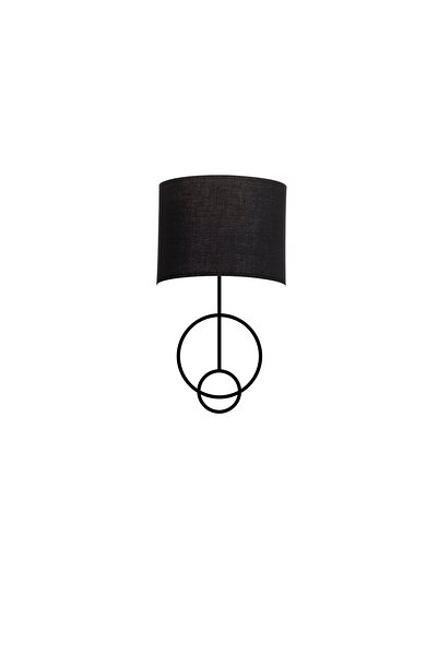 AmberLED Stylish Lampshade Headed Single Sconce with Fuzzy Black E27 Compatible