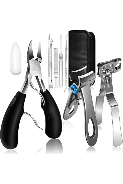 Arabest مقص أظافر القدم لكبار السن، للأظافر السميكة، مقص أظافر قدم شديد التحم...