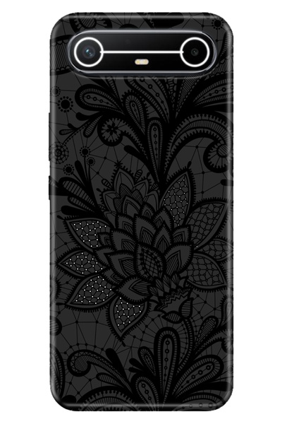 TECNO Spark Slim 5G KM9 Kılıf Renkli Silikon Baskılı TPU Mandala Gül