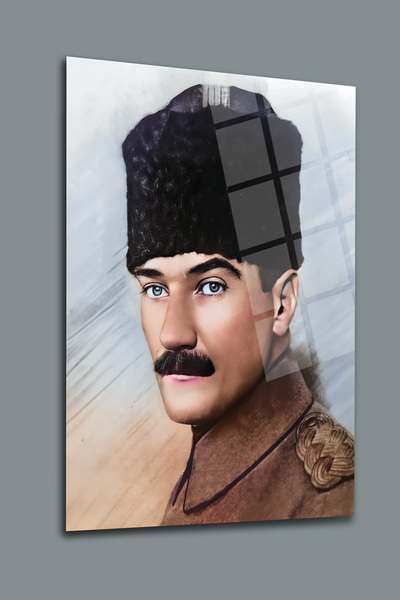 glassartdesign Pictură pe sticlă Ataturk-179