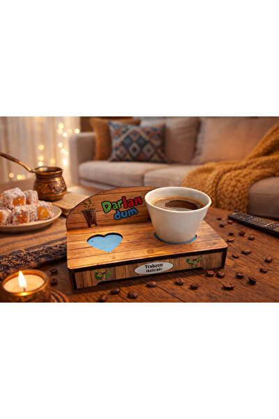 seymenbıçakçılık Coffee Cup and Presentation Plate Set with Humorous Design