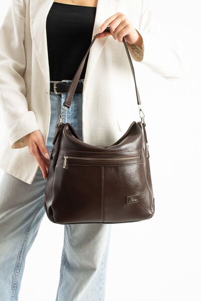 KIRASE Γυναικεία ποιοτική δερμάτινη επένδυση με λεπτομερείς τσέπες 1η Τσάντα ...