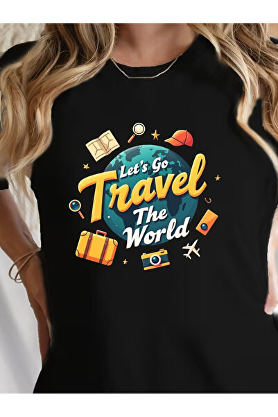 EYMORA World Travel Globe Printed t Shirt