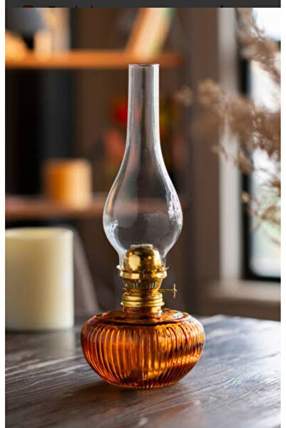 ÖZLEVENT Çizgili gaz lambası amber geniş depo 14 no