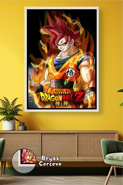 KOSS Dijital Dragon Ball Z Goku Red Form Power Aura Anime Design Pictură pe p...