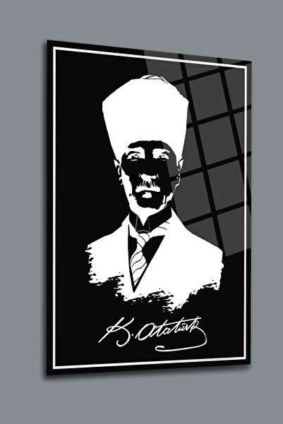glassartdesign Pictură pe sticlă Ataturk-180