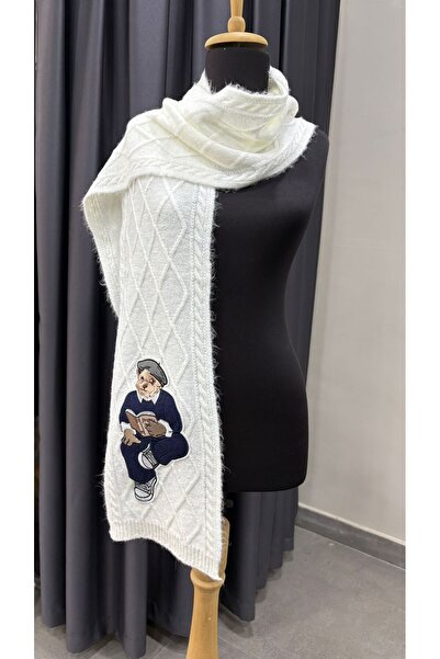 MELLY MORE Dark Blue Bear Scarf