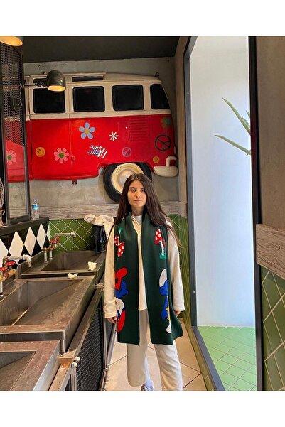 Genel Markalar Atkı Şirinler Desenli Atkı Triko