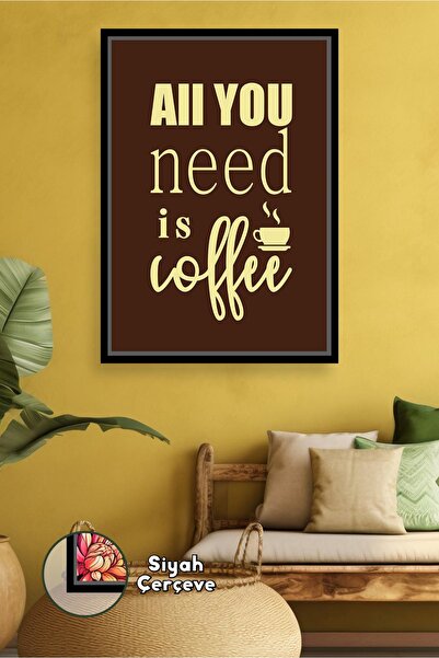 KOSS Dijital Pictură pe pânză cu cadru cu design minimalist, scris în stil bo...