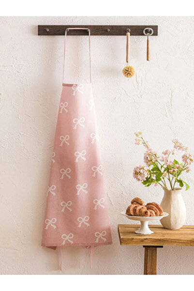 LC Waikiki LCW HOME Pembe Fiyonk Baskılı Kadın Mutfak Önlüğü