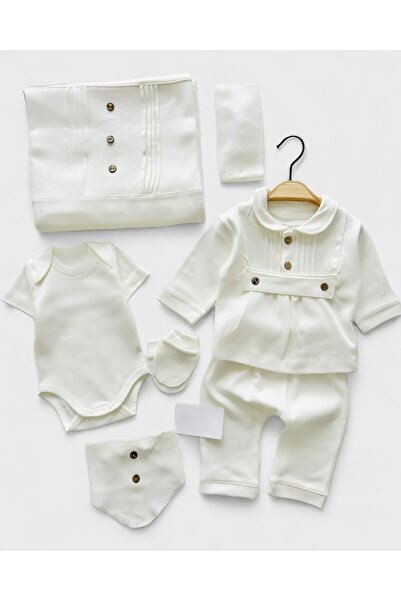 Ege Bebek Baby Boy 7 Piece Premium Quality Newborn Hospital Discharge Set wit...