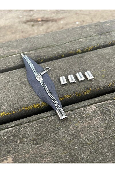 NGA's 10 adet Pimli Gümüş Nikel Renk Fermuar Stoperi Kolay Takılabilir