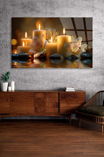 TAULART Modern Unbreakable Glass Table Candleflower Natural Peace Design