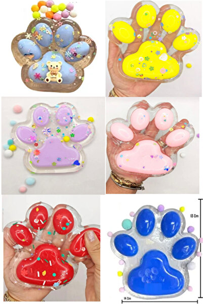 Pofika 14 cm DEV kedi patisi - Taba sukuşi - Squishy Pati- Stres Oyuncak 1 Adet