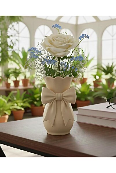 baskisepetim Fiyonklu Dekoratif Mini Vazo – Masa Üstü Şık Tasarım | Ev & Ofis...