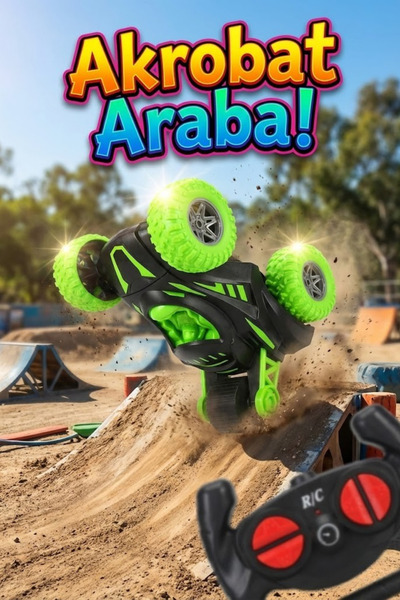craftivio Uzaktan Kumandalı Akrobat Araba - 360 Derece Dönen Takla Atan Çılgı...