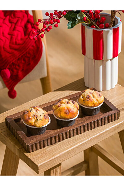 LC Waikiki LCW HOME Kahverengi Ahşap Sunumluk 28 Cm