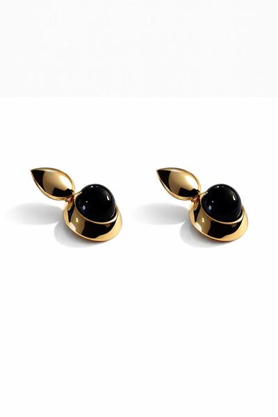 New Obsessions Black Glow Dangle Women's Earrings