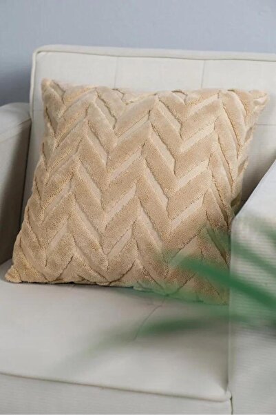 Keremhome غطاء وسادة مخملي مزدوج الجوانب للزينة 45×45 سم - مع سحاب