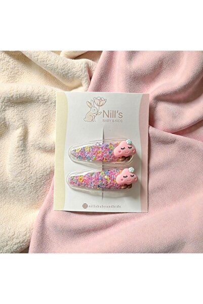 Nills Baby & Kids Şeffaf Pullu Bulut Figürlü Bebek Saç Tokası 2’li Set