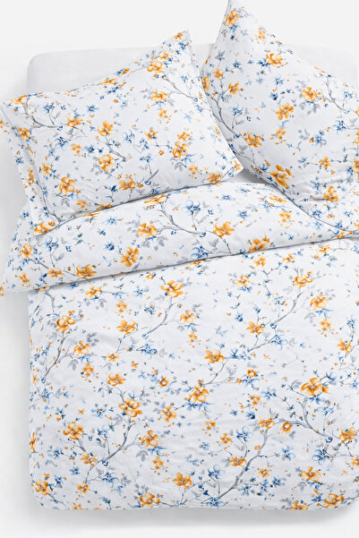 İQON Double Duvet Cover Set Branch Blue Setçi̇ft