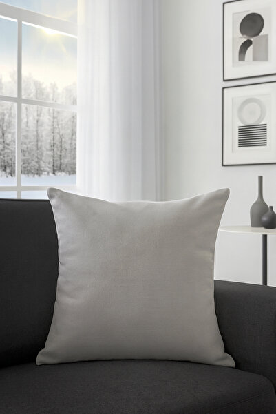 Melodie Ленена калъфка за възглавница, светло сива, 50x50 см