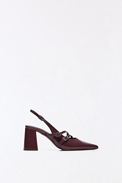 Bershka Tokalı, arkası açık kalın topuklu ayakkabı