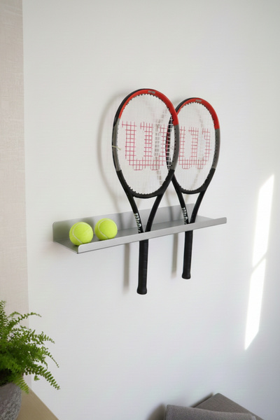 Grandmix Tenis Ekipman Düzenleyici Duvar Rafı Raket ve Top Standı
