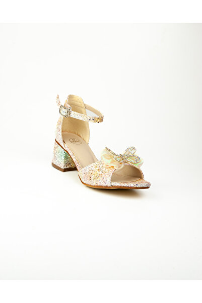 Minican 640 Pantofi de seară pentru fete, galbeni, cu sclipici