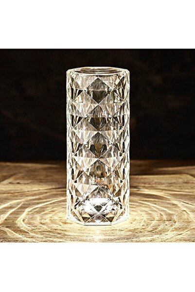 Arabest Crystal Diamond Table Lamp,Three-color adjustable light,USB Rechargea...