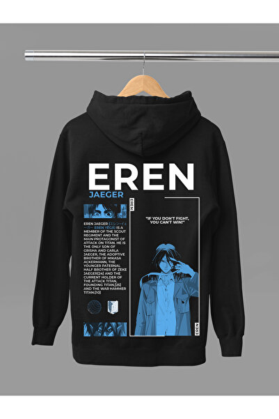 MAGORS سترة رياضية بقلنسوة من أنمي هجوم العمالقة بجودة 3 خيوط من إيرين ييغر