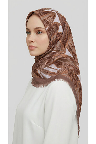 Karaca Eşarp Karaca Winter Wool Scarf - Milk Brown / Brown