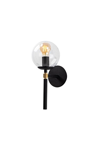 AmberLED Modern Single Sconce with Fuzz Black E27 Compatible Living Room Ligh...