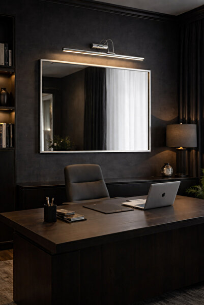 Viesteknoloji DEKORATİF PİLLİ AYNA TABLO ÜSTÜ KROM KASA GÜN IŞIĞI LED ARMATÜR...