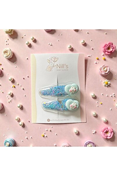 Nills Baby & Kids Şeffaf Pullu Tavşan Figürlü Bebek Saç Tokası 2’li Set