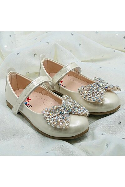 Guppy Kids Girl's Bow Detailed Orthopedic Sole Ballerinas